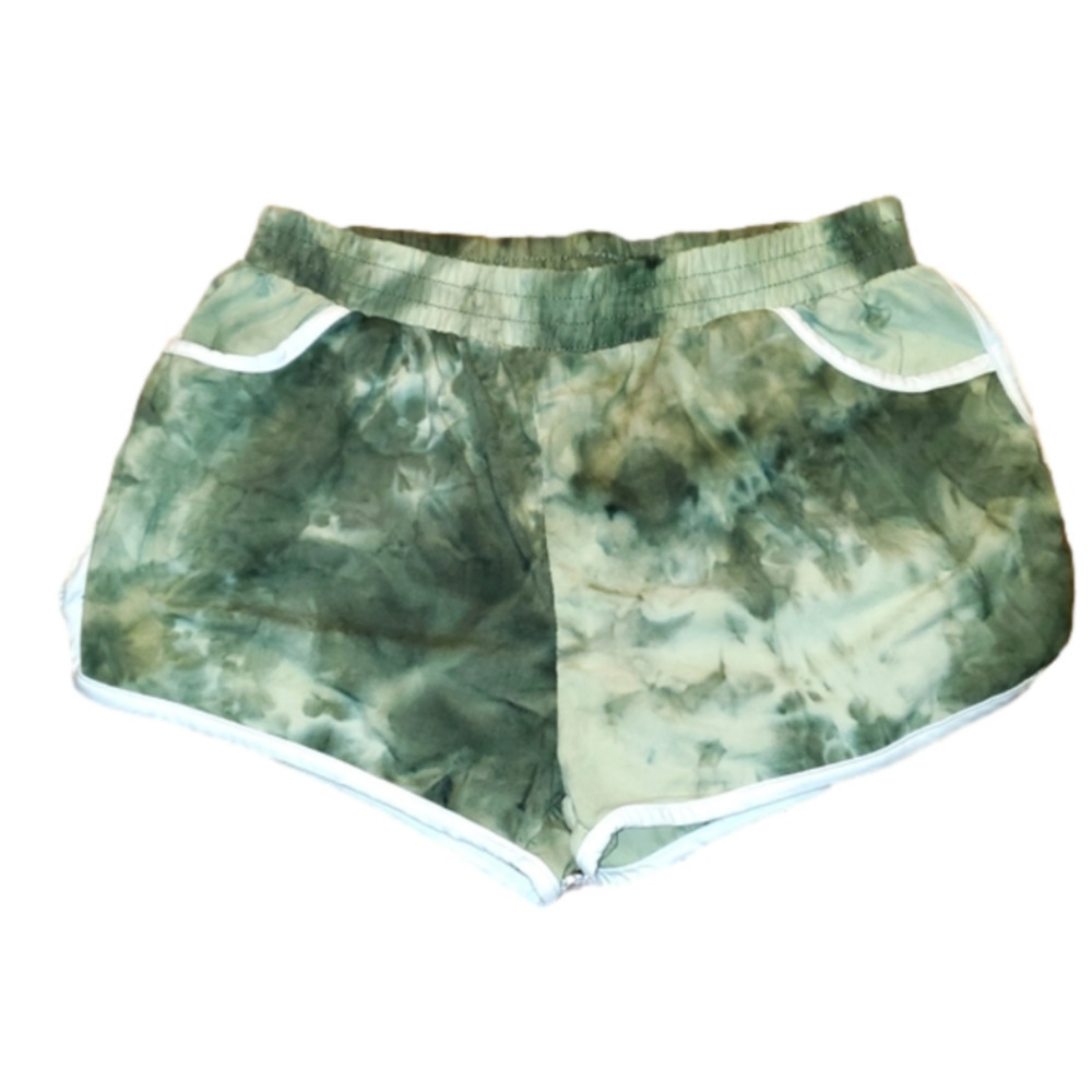 Green Tie-Dye Lounge Athletic Shorts Lg.